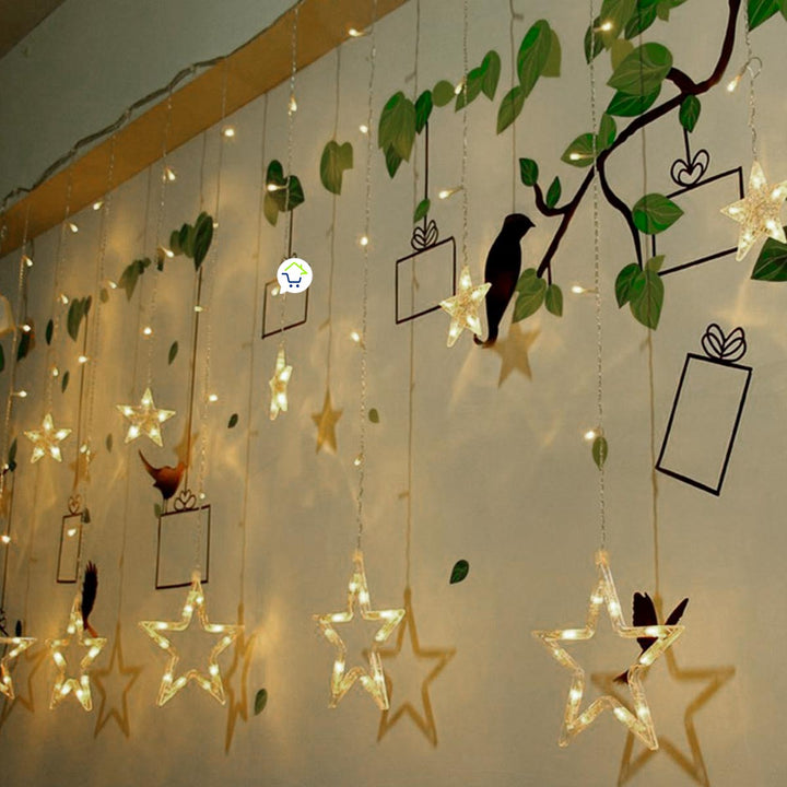 Extensión Luces Led Estrella X6 Metros Luz Navidad Cálida 2095