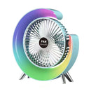 Mini Ventilador De Mesa Recargable Con Luz Led F10