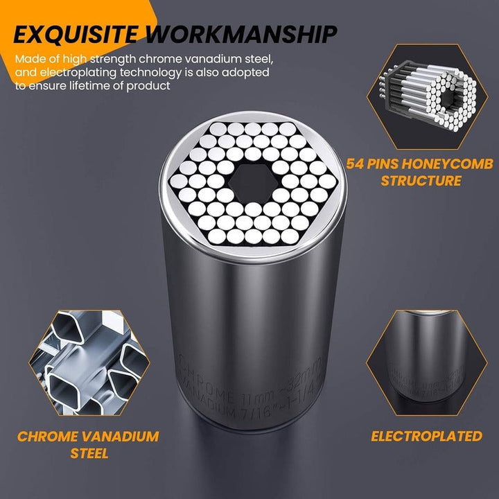 Llave de trinquete universal con enchufe universal