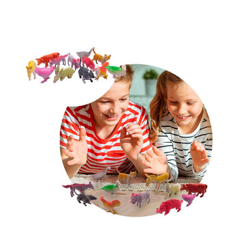 Figuras Animales Granja Set X12 Juguete Colección Didáctico Niños GM1911-126