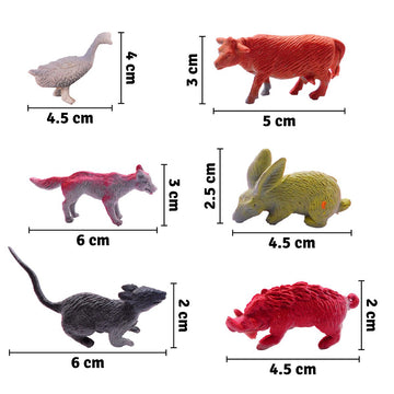 Figuras Animales Granja Set X12 Juguete Colección Didáctico Niños GM1911-126