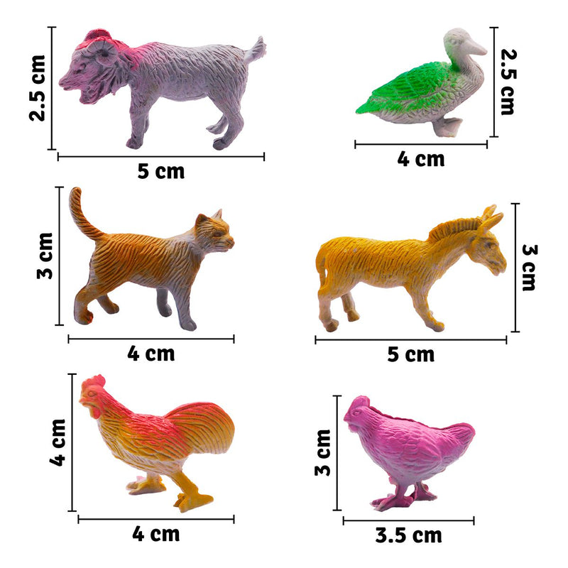 Figuras Animales Granja Set X12 Juguete Colección Didáctico Niños GM1911-126