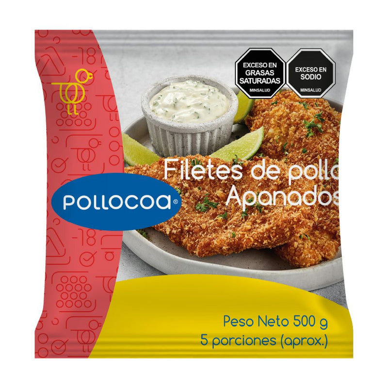 FILETE PECHUGA POLLOCOA 500G APANADO