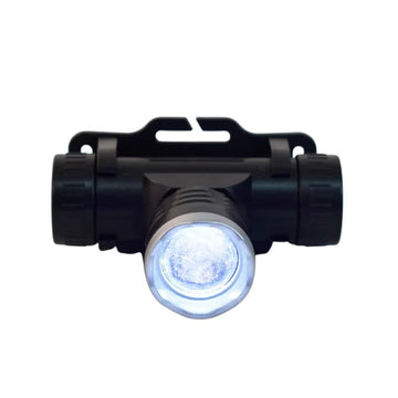 Linterna Frontal Cabeza Recargable Zoom Luz Blanca Y Azul