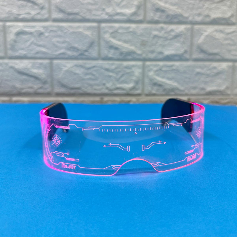 Gafas Luminosas Futuristas Luz LED de 7 Colores Para Fiesta OF-1455