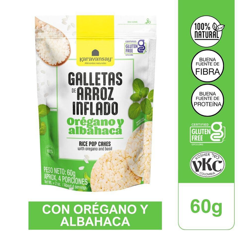 GALLETA ARROZ KARAVANSAY 60G ESPECIAS