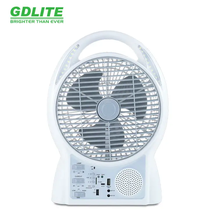 Ventilador Recargable Solar 6 En 1 GdTimes GD-8029