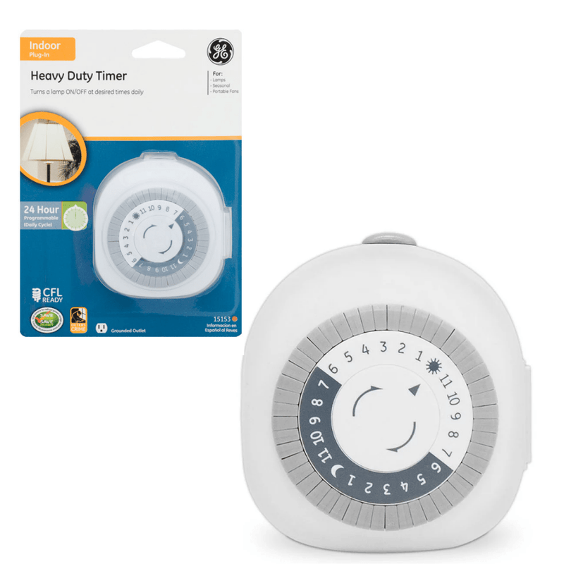 GE 15153 TIMER MECANICO BLANCO 24 HORAS 1 SALIDA