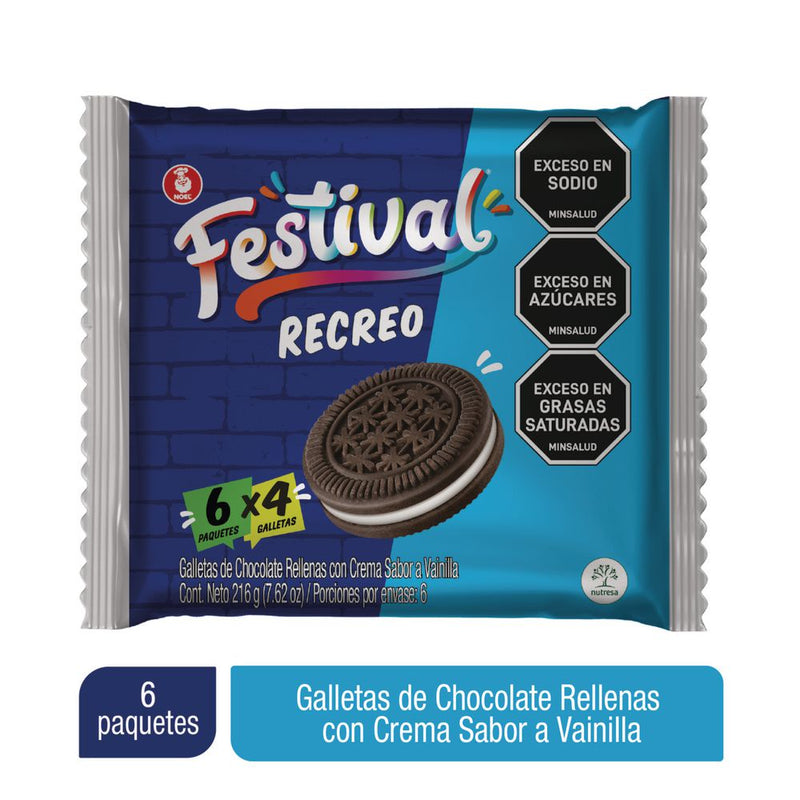 GALLETA FESTIVAL 6U 324G RECREO