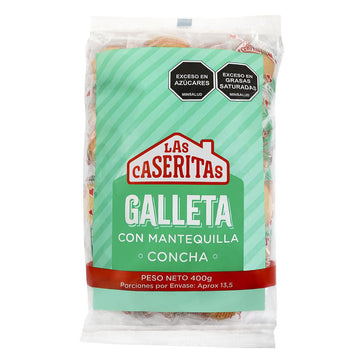 GALLETA CONCHA LAS CASERITAS 400G MANTEQ