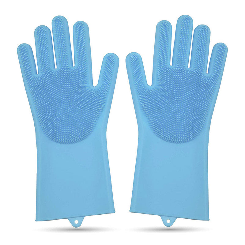 Guantes Silicona Multiusos Lava Vajilla Platos Baño Mascotas HD4838