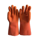 Guantes industriales de goma naranja
