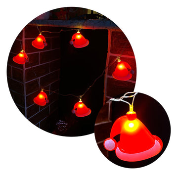 Guirnalda Luces Navidad Gorro Navideño 2 Metros S4046