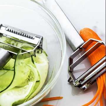Pelador y Cortador de Frutas y Verduras en Acero Inoxidable