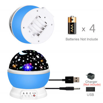 Lampara Rotatoria Proyector Cielo Estrellas giratoria