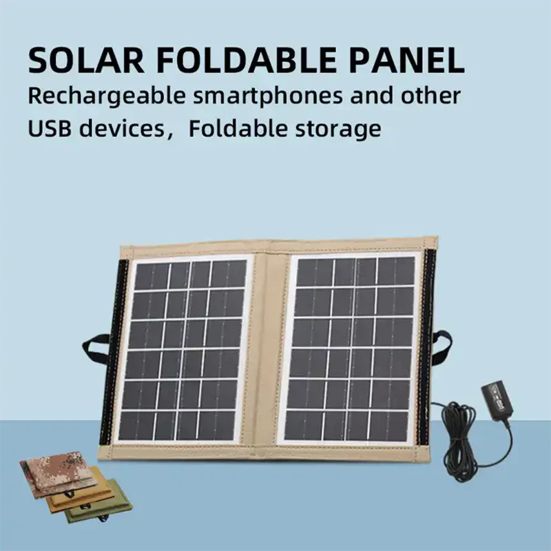 Panel Solar Tipo Camping para Cargar Dispositivos de 6V - 7W