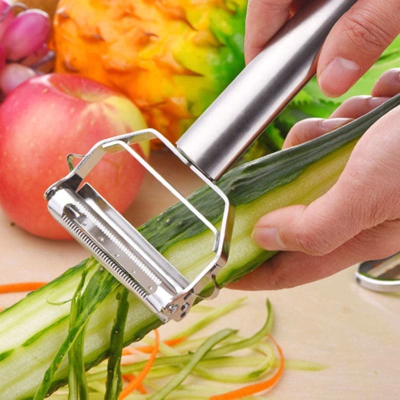 Pelador y Cortador de Frutas y Verduras en Acero Inoxidable