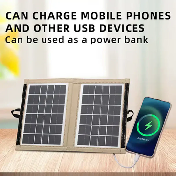 Panel Solar Tipo Camping para Cargar Dispositivos de 6V - 7W