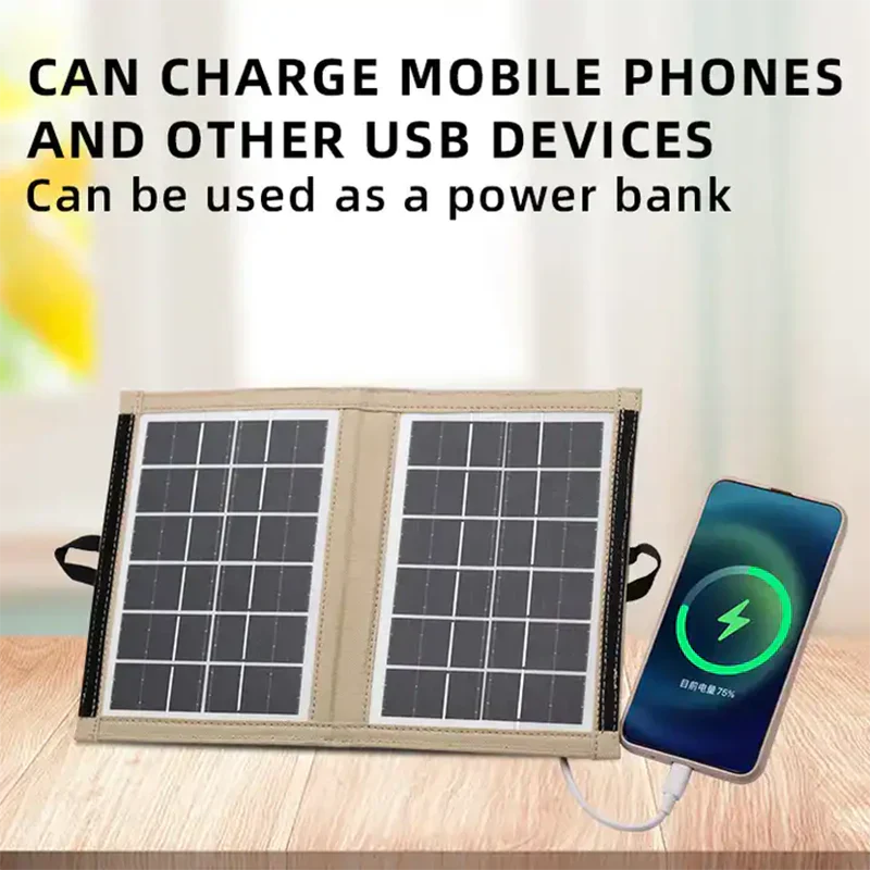 Panel Solar Tipo Camping para Cargar Dispositivos de 6V - 7W
