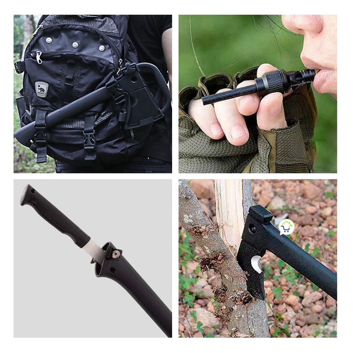 Hacha Táctica 4 en 1 Multiherramienta Con Cuchillo Oculto CCCP