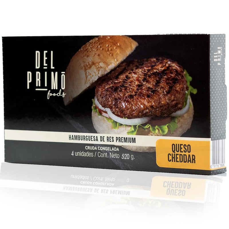 HAMBURGUESA DELPRIMO 520G QUESO CHEDAR
