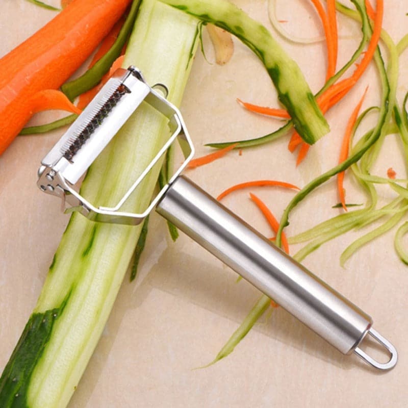 Pelador y Cortador de Frutas y Verduras en Acero Inoxidable