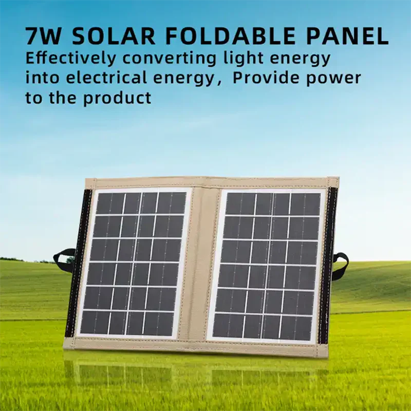 Panel Solar Tipo Camping para Cargar Dispositivos de 6V - 7W