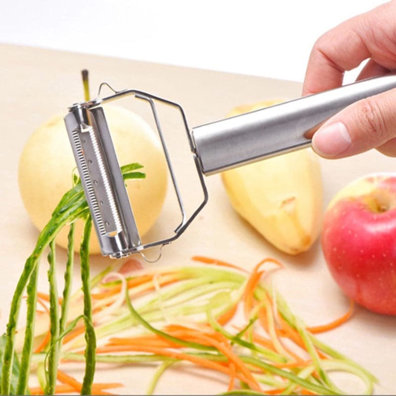 Pelador y Cortador de Frutas y Verduras en Acero Inoxidable