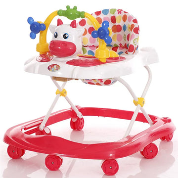 CAMINADOR CON DISEÑO DE VAQUITA Y JUGUETES INTERACTIVOS Y-W5002 MUNBE ROJO