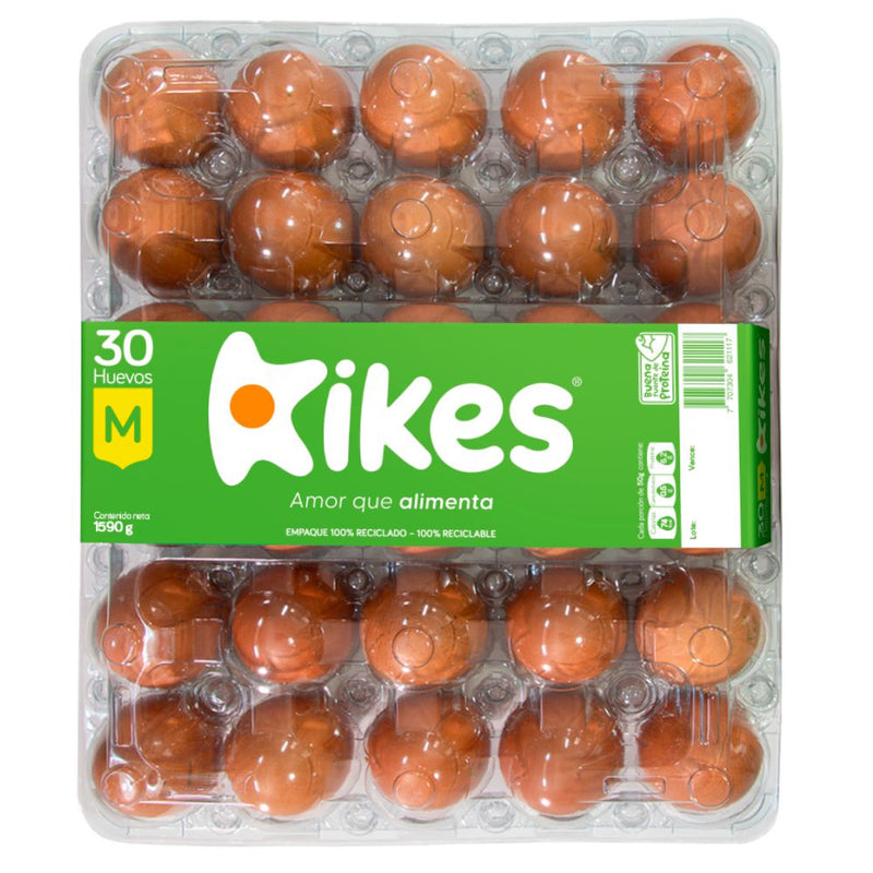 HUEVO KIKES 30U 1590G A PET TRANSPARE M