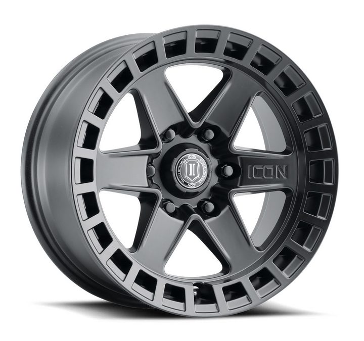ICON RAIDER 17X8.5 6X139 ET0 BOCIN 106.1 SAT BLK ICON17037