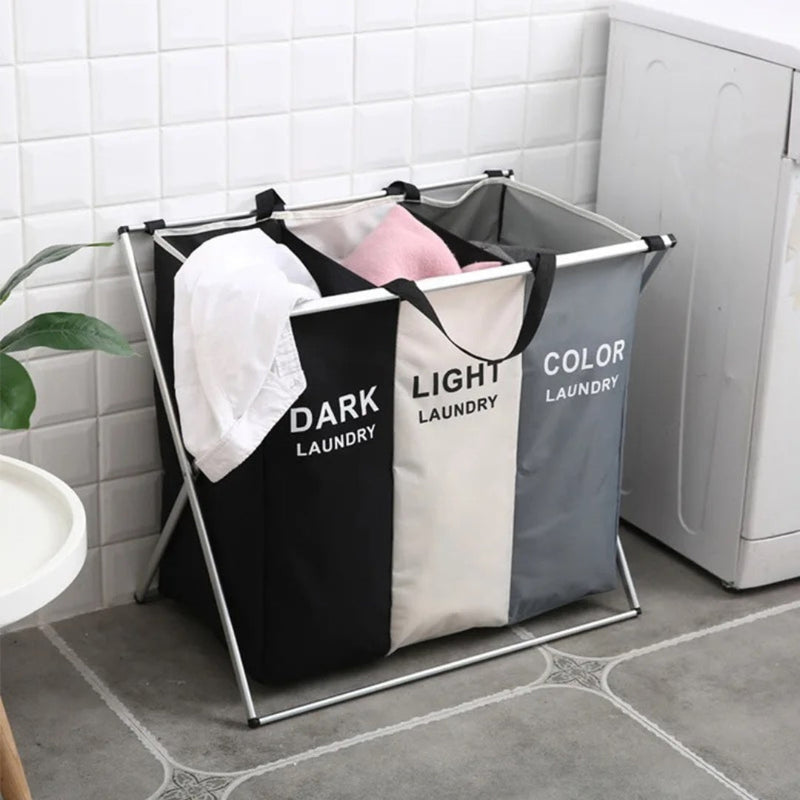 Cesta Para Ropa De Lavandería Con 3 Compartimientos IGS-7