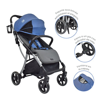 COCHE PARA BEBÉ ESTÁNDAR NOVA - AZUL PRIORI