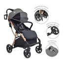 COCHE PARA BEBÉ ESTÁNDAR NOVA - NEGRO PRIORI