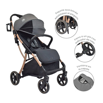 COCHE PARA BEBÉ ESTÁNDAR NOVA - NEGRO PRIORI