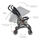 COCHE PASEADOR FUTURE - NEGRO HAPPY BABY