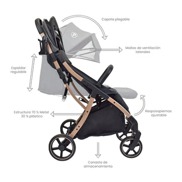 COCHE PARA BEBÉ ESTÁNDAR NOVA - NEGRO PRIORI