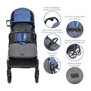 COCHE PARA BEBÉ ESTÁNDAR NOVA - AZUL PRIORI