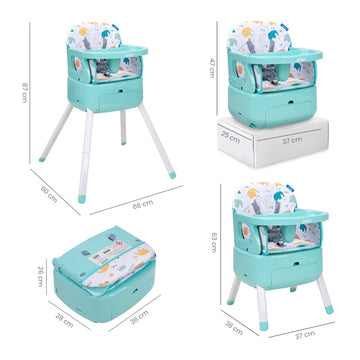 SILLA COMEDOR 3 EN 1 BOOSTER BONY PRIORI VERDE -