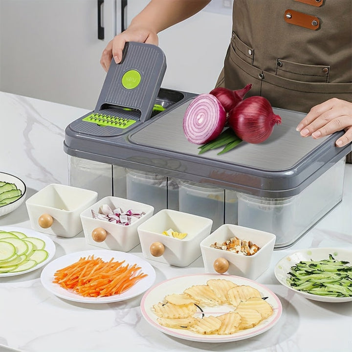 Picador con tabla y recipientes 28 piezas