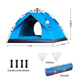 Carpa Camping 4 Personas Automática Arma En 1 Minuto Hd8105