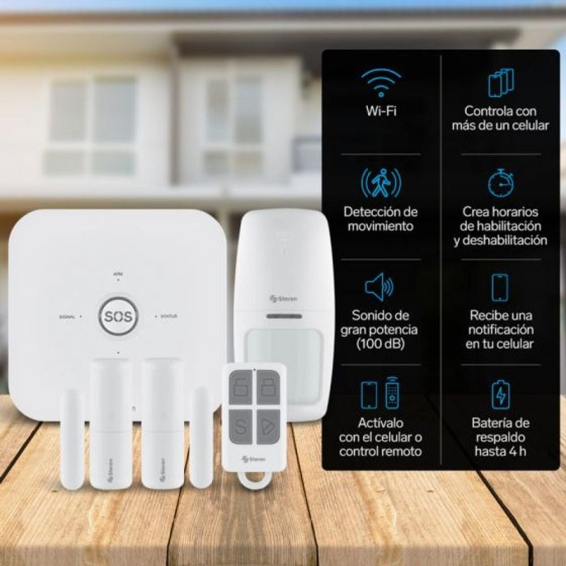 Sistema De Seguridad Wi-Fi 3 Sensores Steren Shome-2000