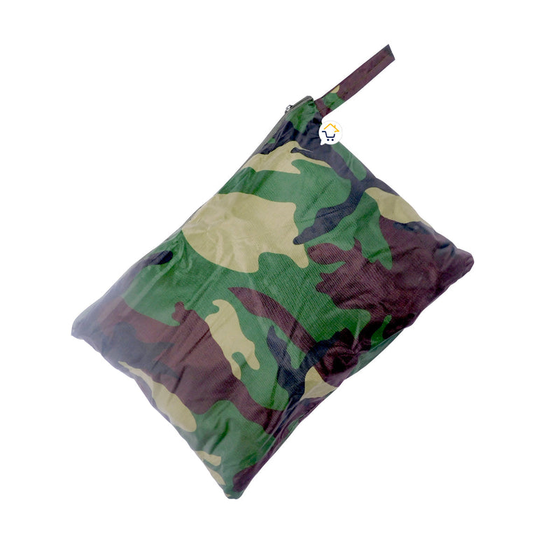 Impermeable Lluvia Chubasquero Camuflado Capucha Bolso CHIMRT