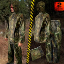 Impermeable Moto Camuflado 2 Piezas Chaqueta Capucha + Pantalón + Bolso 189
