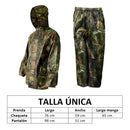 Impermeable Moto Camuflado 2 Piezas Chaqueta Capucha + Pantalón + Bolso 189