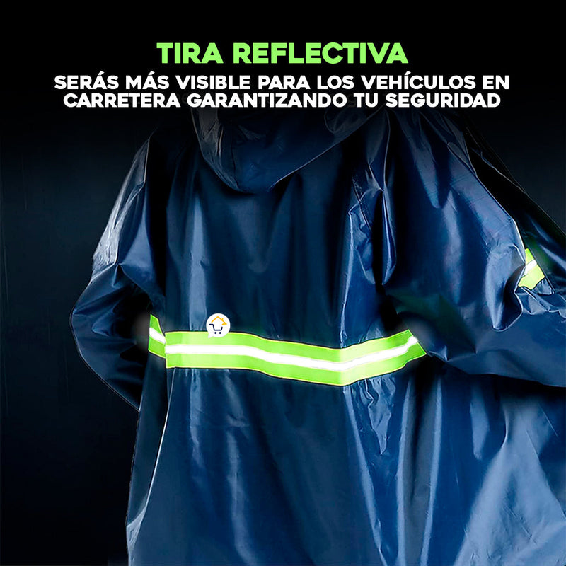 Impermeable Moto Traje Chaqueta Pantalón Reflectivo RF CY5
