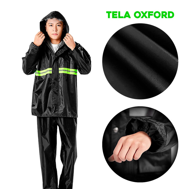 Impermeable Moto Traje Chaqueta Pantalón Reflectivo RF CY5