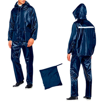 Impermeable Moto Traje Chaqueta Pantalón Reflectivo RF CY5