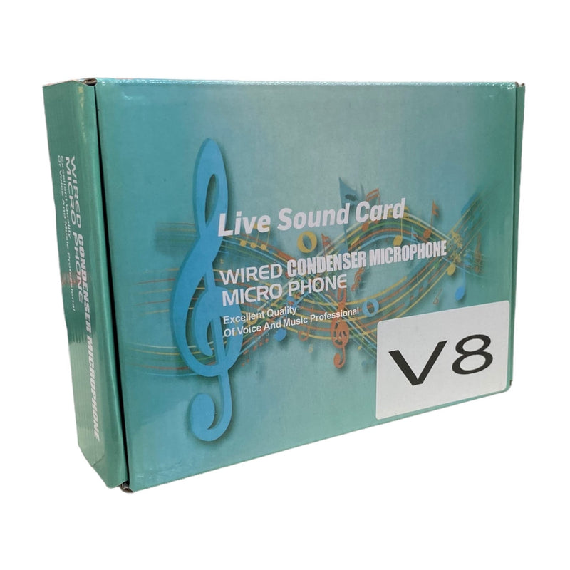 Interfaz De Audio Tarjeta De Sonido Recargable Bluetooth V8