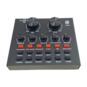 Interfaz De Audio Tarjeta De Sonido Recargable Bluetooth V8